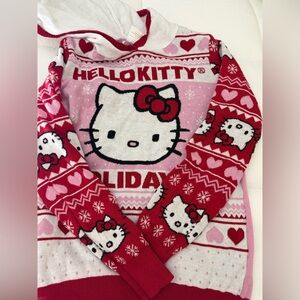Hello Kitty Pink and White Sweater